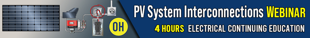PV System Interconnections (Webinar) Banner