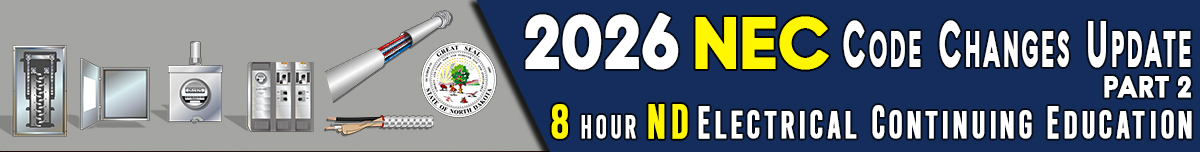 2026 NEC Code Changes Update Part 2 Banner