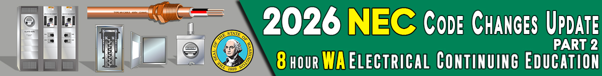 2026 NEC Code Changes Update Part 2 Banner