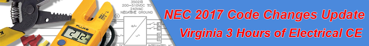 NEC 2017 Code Changes Update Banner
