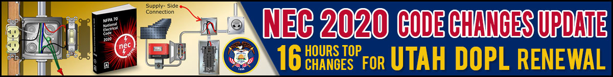 2020 NEC Updates - 16 Hours w/4hrs NFPA 70E Banner