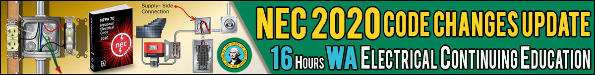 NEC 2020 Code Changes Update - 16 Hours Banner
