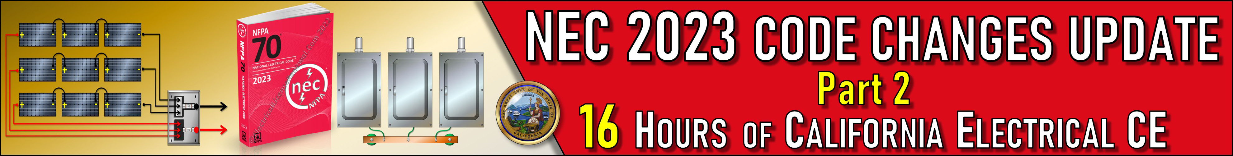 NEC 2023 Code Changes Update Part 2 - 16 Hours Banner