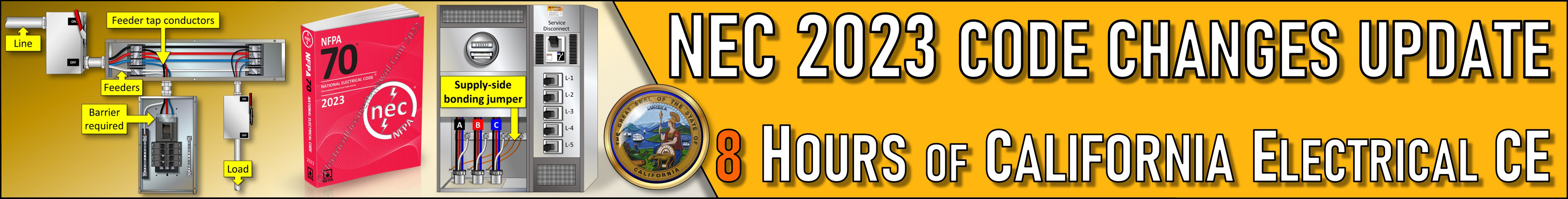 NEC 2023 Code Changes Update - 8 Hours Banner