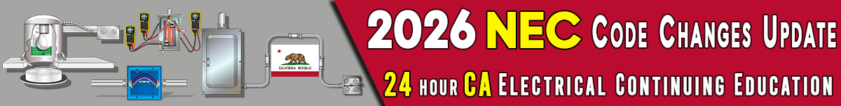 NEC 2026 Code Changes Update - 24 Hours Banner