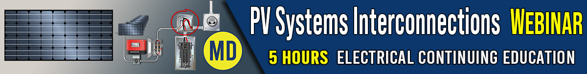 PV System Interconnections (Webinar) Banner