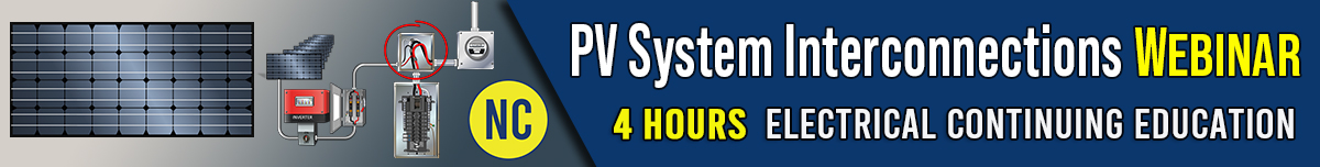 PV System Interconnections (Synchronous Webinar) Banner