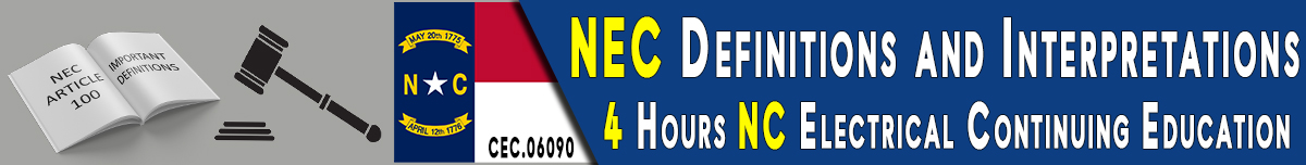 NEC Definitions and Interpretations (Classroom) Banner