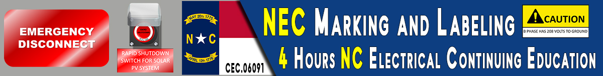 NEC Marking and Labeling (Classroom) Banner