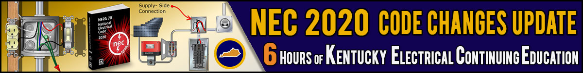NEC 2020 Code Changes Update Banner