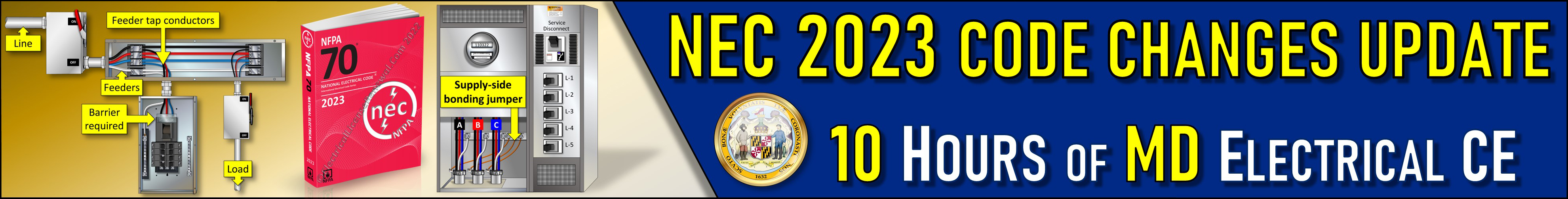 NEC 2023 Code Changes Update - 10 Hours Banner