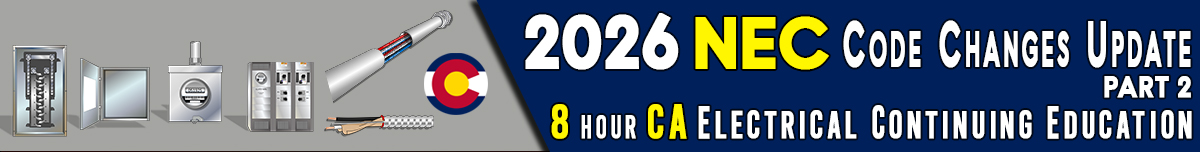 2026 NEC Code Changes Update Part 2 Banner