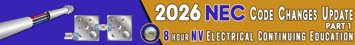 2026 NEC Code Changes Update Part 1 Course Banner