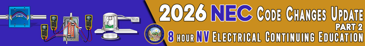 2026 NEC Code Changes Update Part 2 Course Banner