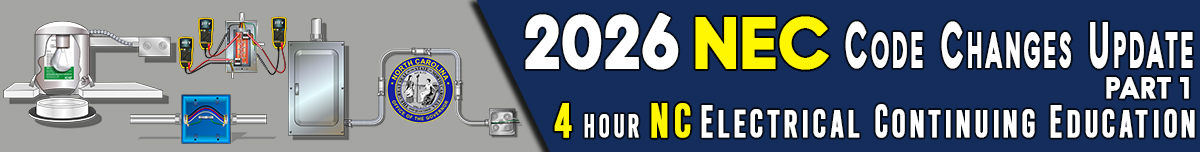 2026 NEC Code Changes Update Part 1 Banner