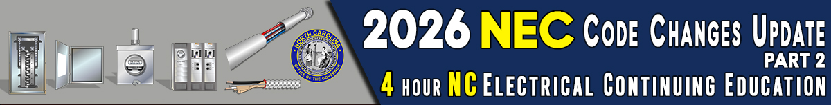 2026 NEC Code Changes Update Part 2 Banner