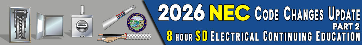 2026 NEC Code Changes Update Part 2 Course Banner