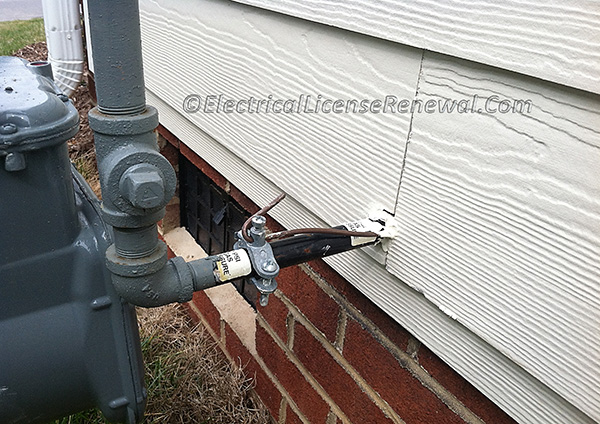 Be sure to use a listed clamp when bonding the gas piping system.