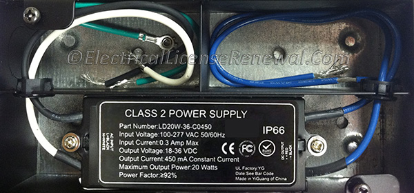 Class 2 power sources and lighting equipment connected to a Class 2 power source must be listed. Can this power supply be used in the United States?