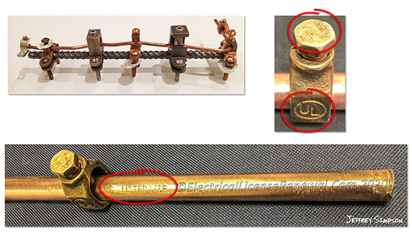 The grounding or bonding conductor shall be connected to the grounding electrode by exothermic welding, listed lugs, listed pressure connectors, listed clamps, or other listed means.