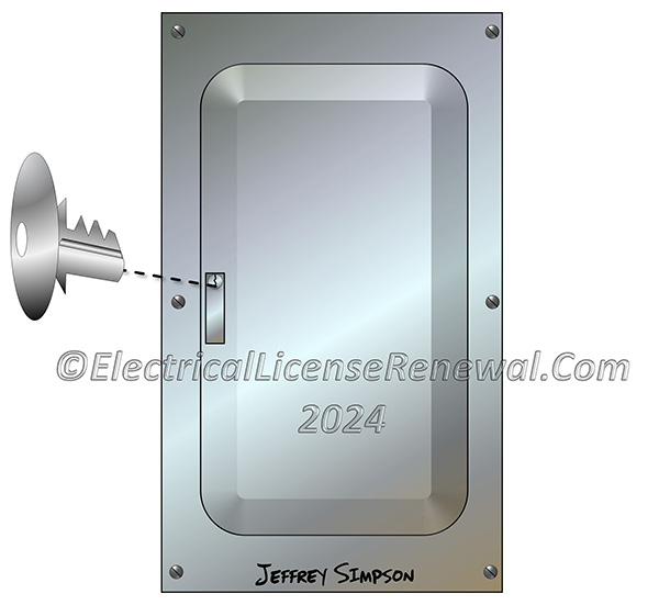 Many panelboard cabinets have a lockable cover.
