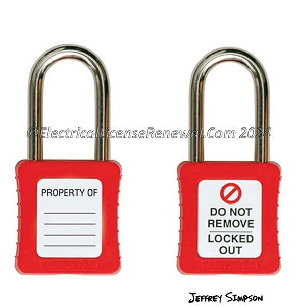 The lockout/tagout device shall be unique and readily identifiable as a lockout/tagout device.