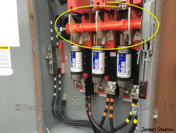 Visually verify that all blades of the disconnecting devices are fully open.