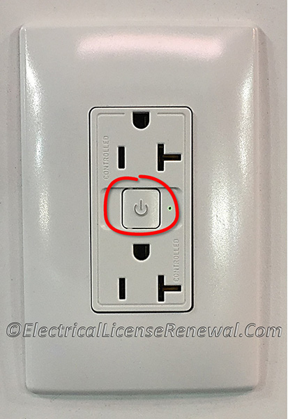 This is the required symbol for the controlled receptacle marking shown in NEC figure 406.3(E).