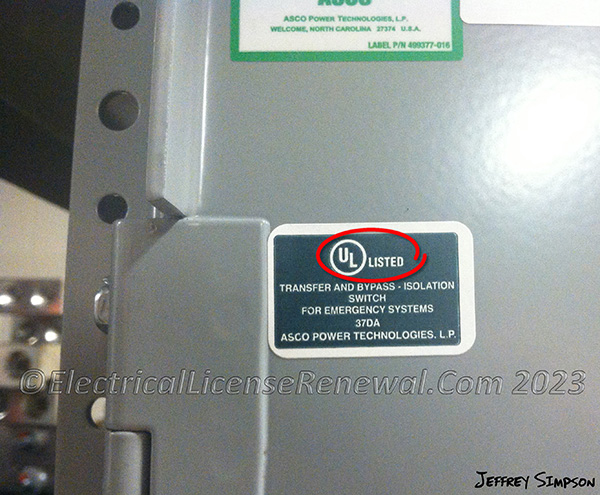 When a product is certified by a NRTL, it usually bears a listing mark.