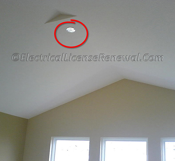 Often, new houses are prewired for ceiling fans. If the fan is not installed then a box cover is required.