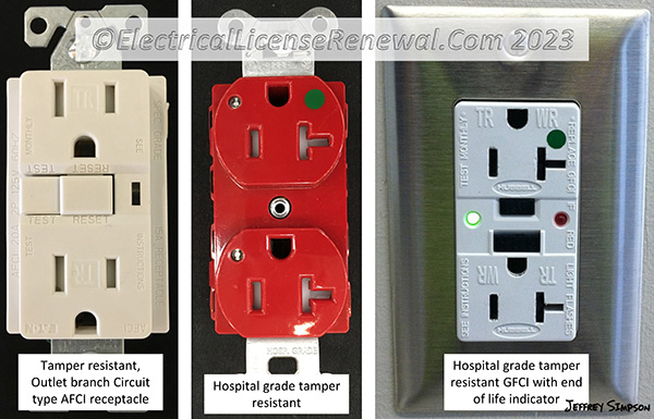 There are many different types of tamper-resistant receptacles currently available.