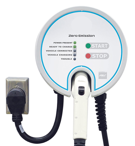 EV charger with a Power-Supply Cord.