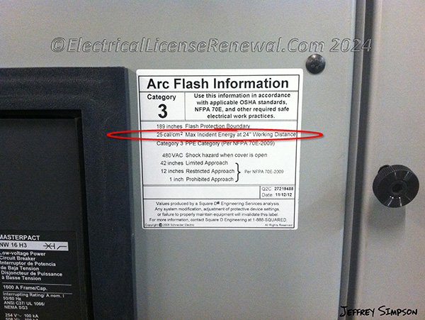 The level of incident energy at a given point depends on things like voltage level, duration of the fault condition, amount of available fault current, and distance to the arc source.