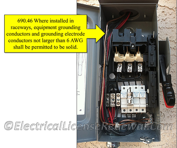 690.46 Array Equipment Grounding Conductors.