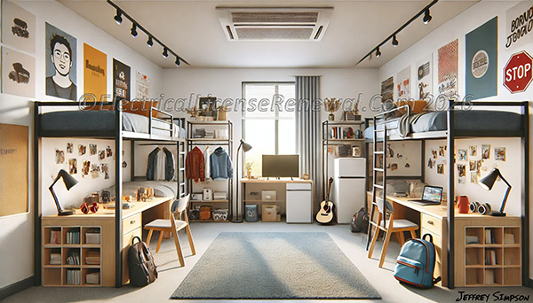 All 120-volt, single-phase, 10-, 15-, and 20-ampere branch circuits supplying outlets or devices installed in specific areas or rooms of dormitories require AFCI protection.