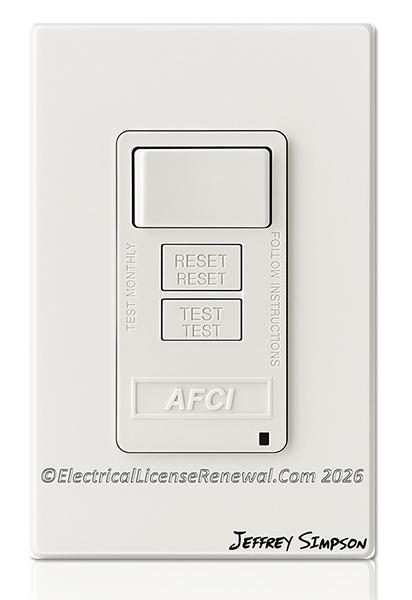 NEC 210.12(E)(2) now permits a listed outlet branch-circuit-type AFCI device to be installed not only at the first receptacle outlet of the existing branch circuit, but also at the first switch.