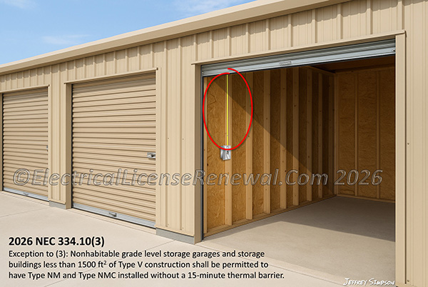 No thermal barrier required in certain nonhabitable storage buildings.
