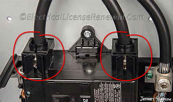 Once the main breaker has been switched off, these barriers help to prevent inadvertent contact with the line terminals of the main breaker in the service panelboard.