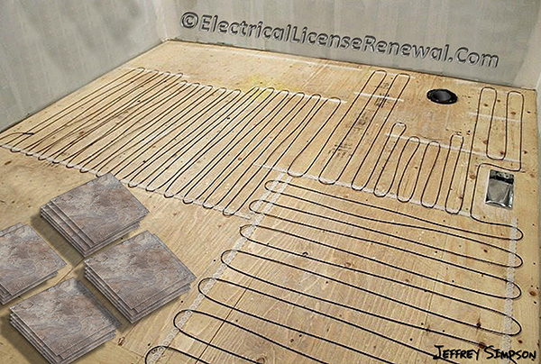 The rules for heating cables installed under floor coverings are in 424.45.