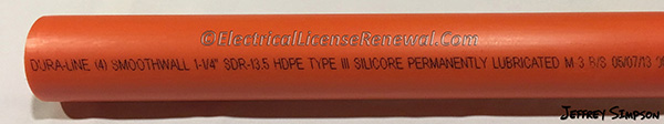 Type HDPE conduit was added to exception 2 in Section 514.8.