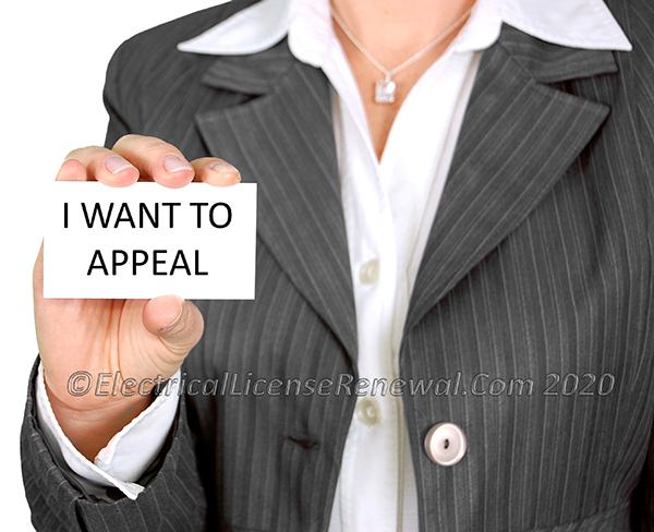 In MA, any individual who is aggrieved by the decision of an Inspector of Wires may appeal to the Board of Electricians’ Appeals.