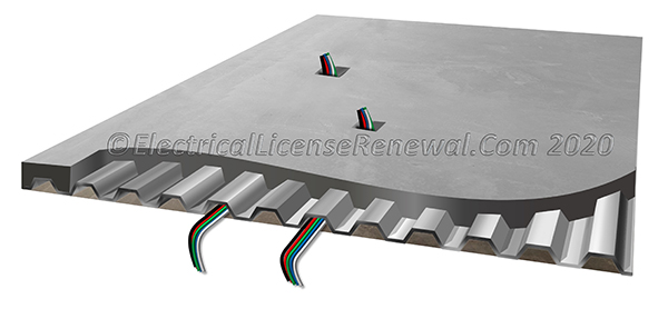 A cellular metal floor raceway is the hollow spaces of cellular metal floors, together with suitable fittings, that may be approved as enclosed channel for electrical conductors.