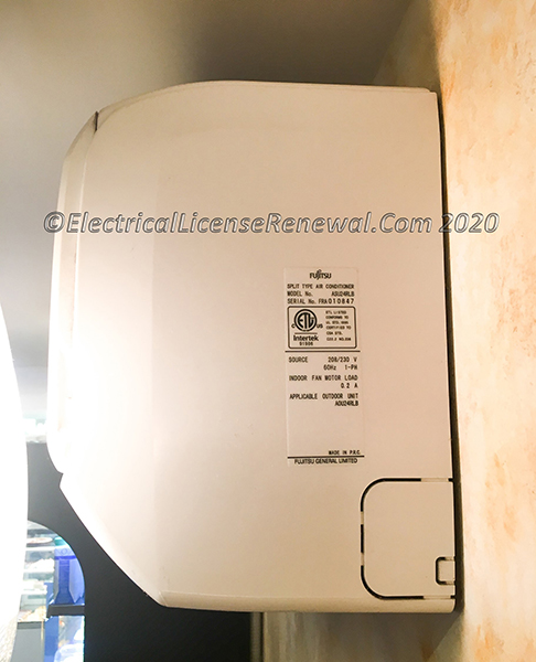 The interior fan unit of a mini-split HVAC system does not have a hermetically sealed refrigerant compressor motor but will often have a motor that is 1/8 HP or less.