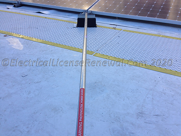 Unless located and arranged so the purpose is evident, an exposed raceway containing PV system dc circuit conductors shall be marked with the wording PHOTOVOLTAIC POWER SOURCE or SOLAR PV DC CIRCUIT by means of permanently affixed labels or other approved permanent marking.
