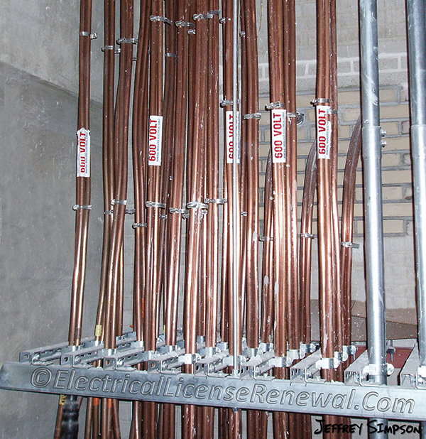 Type MI cable (Mineral Insulated) installed as a listed electrical circuit protective system with a minimum 2-hour fire rating.