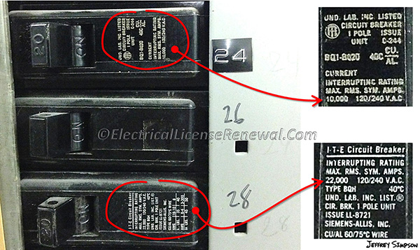 Square D Circuit Breaker Series Rating Chart