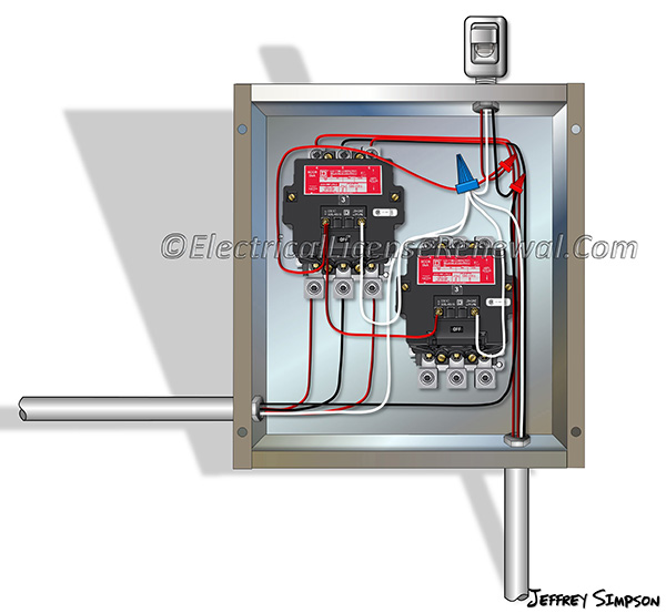 An industrial control panel can be as simple as a couple of contactors or relays installed in an enclosure.