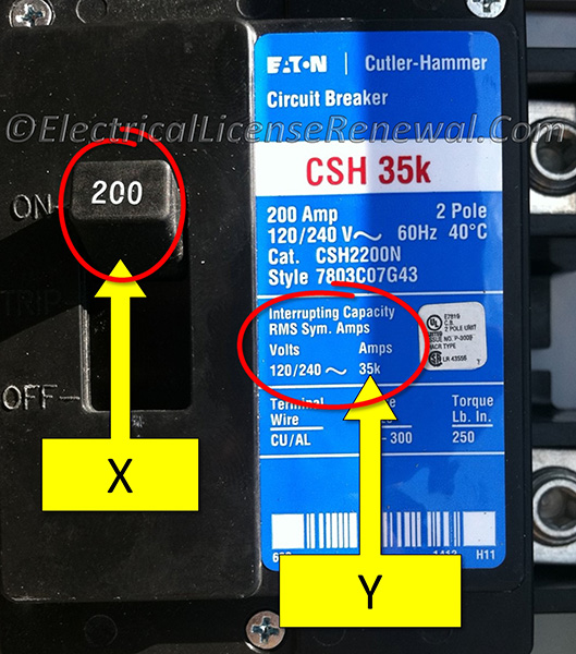 The interrupting rating is the highest current at rated voltage that a device is identified to interrupt under standard test conditions.
