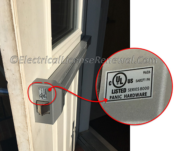 Panic or fire exit hardware may be required by IBC Section 1010.1.10.