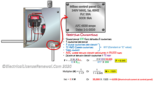 Try the <a href="https://www.eaton.com/us/en-us/products/electrical-circuit-protection/fuses/fault-current-calculator.html" target="_blank"><strong>FC<sup>2</sup></strong></a> calculator and compare your math to the old school calculation in the image. Change the length of wire to see how it impacts the available fault current.